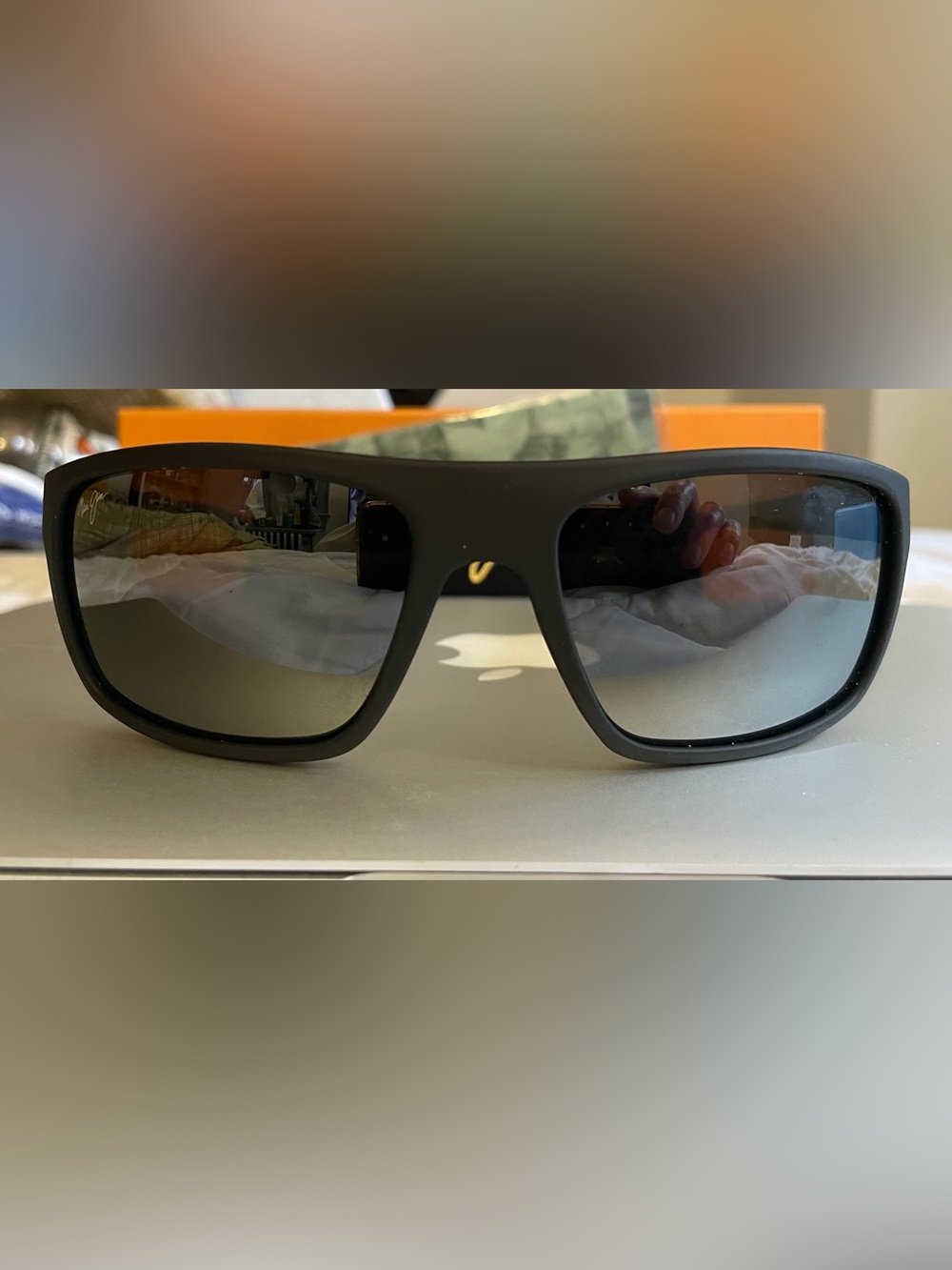 Maui Jim Matte Black Frame with Gray Polarized Lenses Wrap Sunglasses - Picture 5 of 16